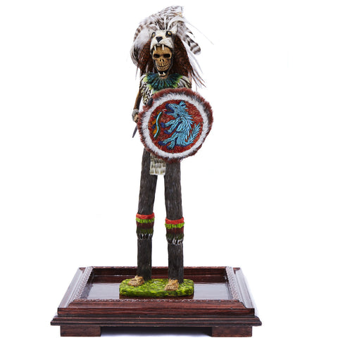 Emperador Ahuizotl - Mexican Folk Art Featherwork and Ceramics - Cactus Fine Art