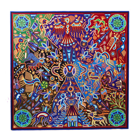 Maimi - Yarn Painting - Mexican Huichol Art - Mexican Folk Art | Cactus Fine Art