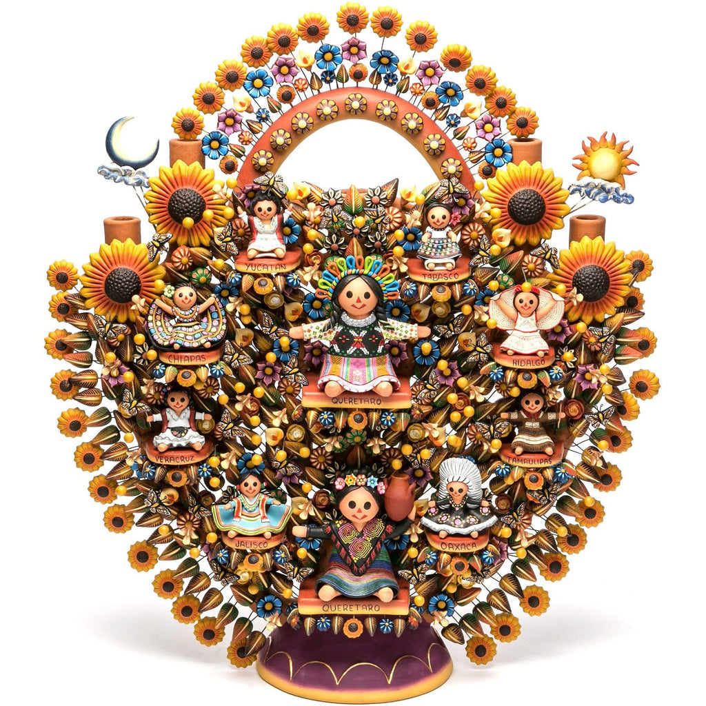 Arbol de Muñecas / Ceramics Mexican Folk Art Clay Tree of Life