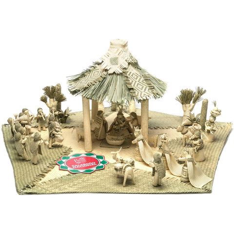 Nacimiento tejido en palma / Vegetable Fibers Mexican Folk Art Sculpture Nativity