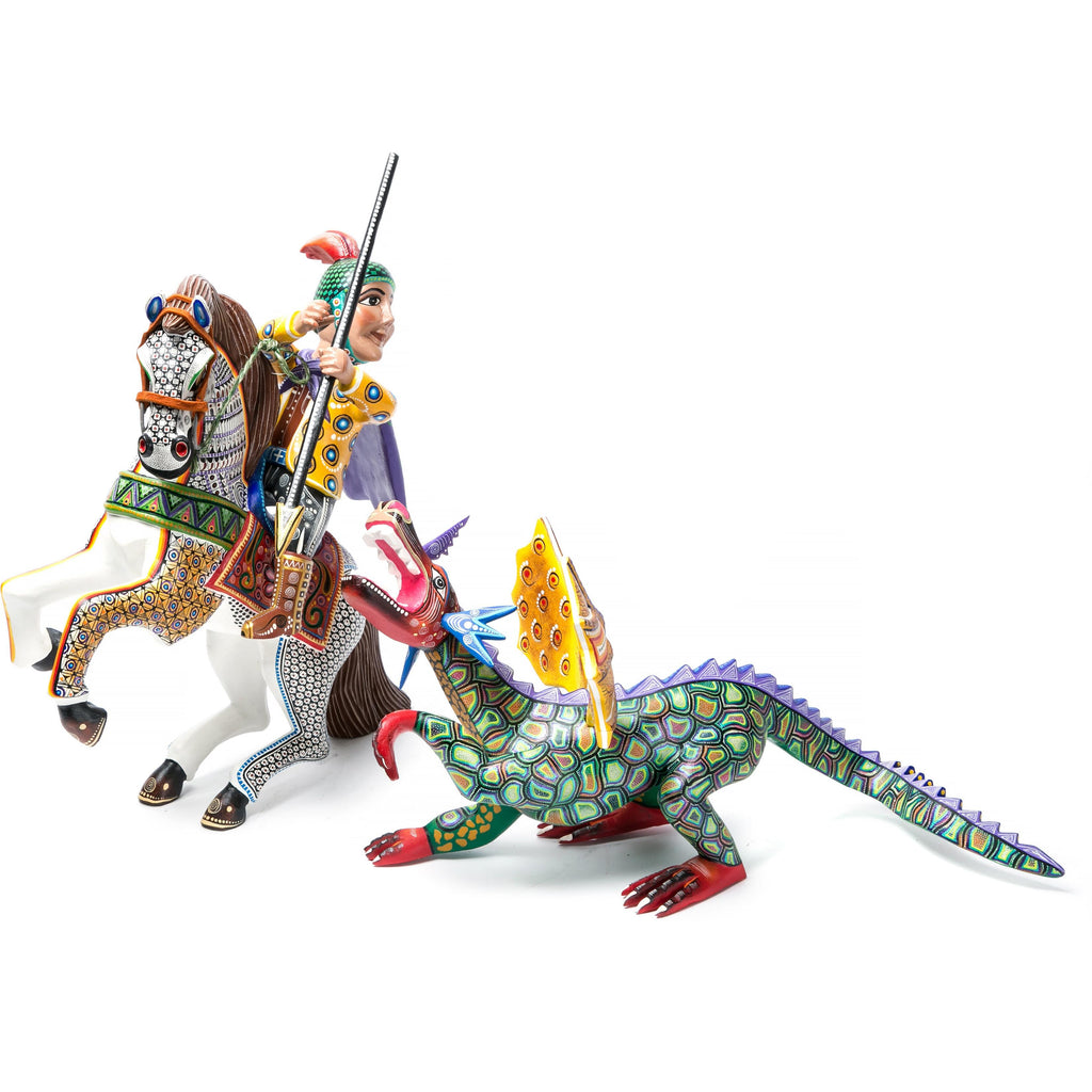 San Jorge / Woodcarving Mexican Folk Art Sculpture