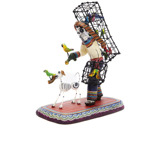Vendedor de pájaros - Bird seller - Mexican Folk Art | Cactus Fine Art