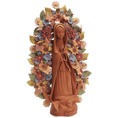 Virgen de Guadalupe - Our Lady of Guadalupe / Ceramics Mexican Folk Art Clay