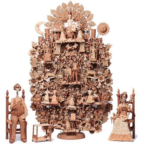 Arbol Frida Kahlo y Diego Rivera / Ceramics Mexican Folk Art Clay Tree of Life