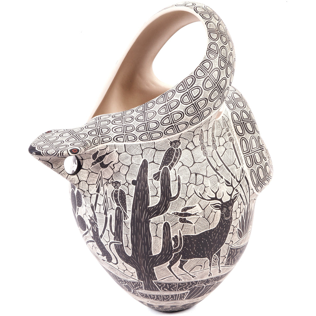 Vasija Serpiente / Ceramics Mexican Folk Art Mata Ortiz