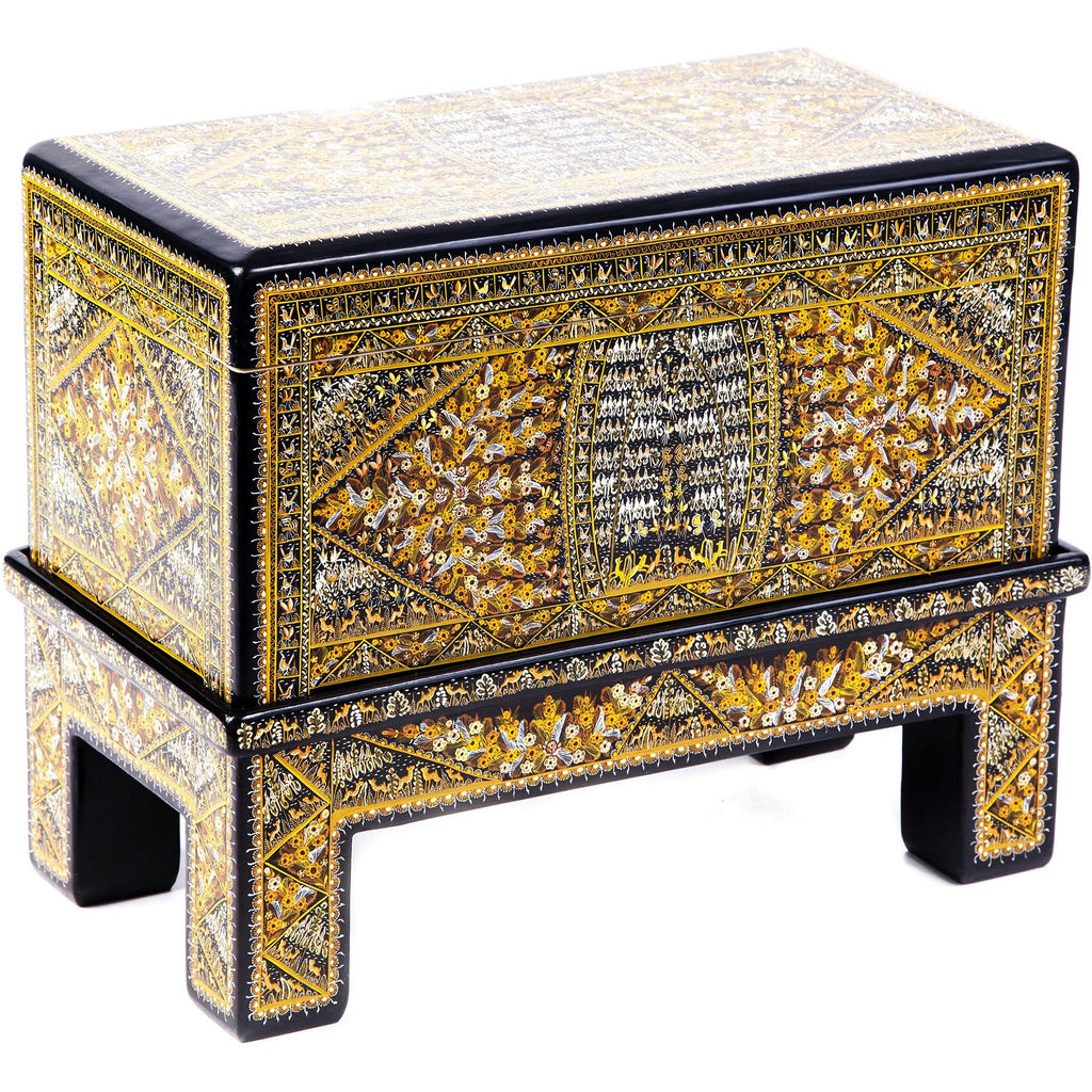 Caja Detallada / Woodcarving Lacquer Mexican Folk Art