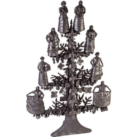 Arbol 8 Regiones Oaxaca / Ceramics Black Clay Mexican Folk Art Tree of Life