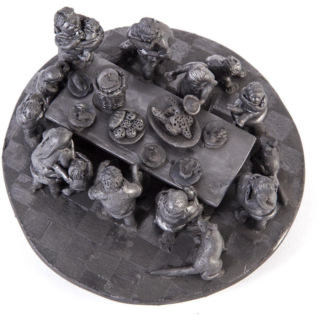 Dia Feliz / Ceramics Black Clay Mexican Folk Art