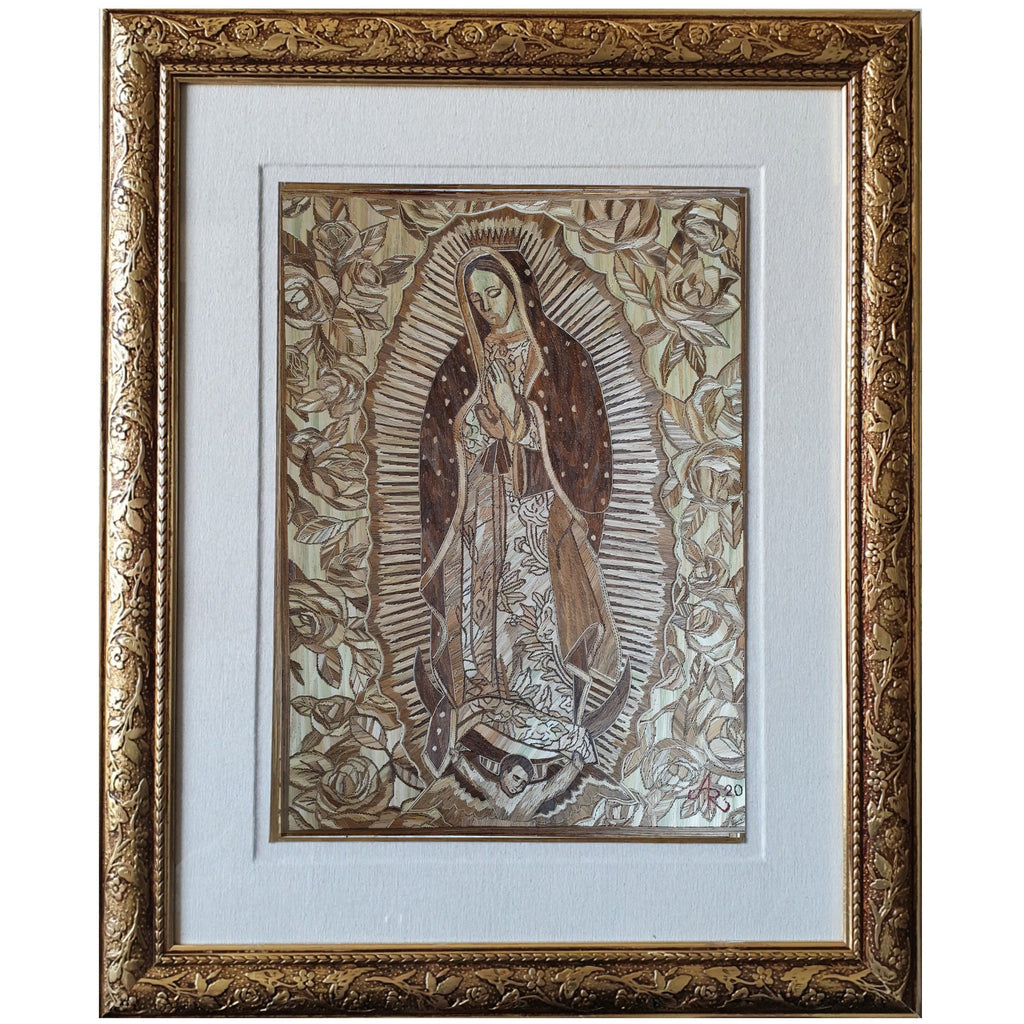 Virgen de Guadalupe - Natural Straw - Mexican Fine Art | Cactus Fine Art