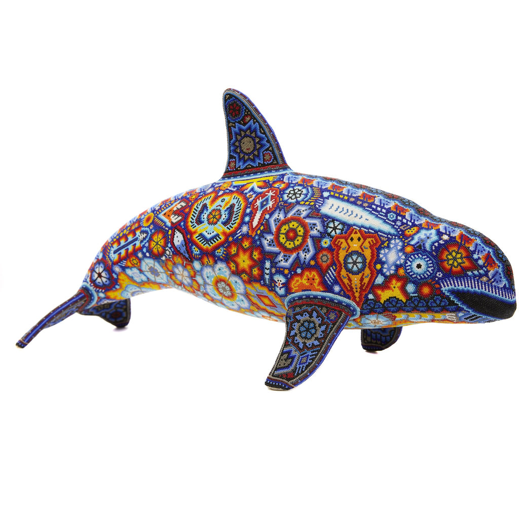 Vaquita Marina - Sea cow - Hand Beaded - Mexican Huichol Art - Mexican Folk Art | Cactus Fine Art