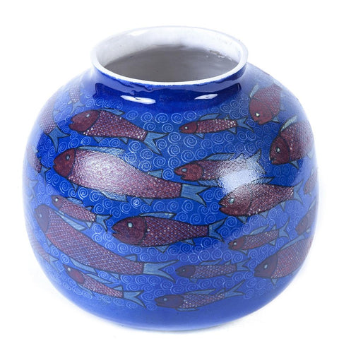 Cantaro con Peces Rojos / Ceramics Mexican Folk Art