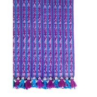 Tapete Miniatura Azul y Rosa / Textiles Mexican Folk Art Miniature Rug