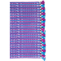 Tapete Miniatura Azul y Rosa / Textiles Mexican Folk Art Miniature Rug