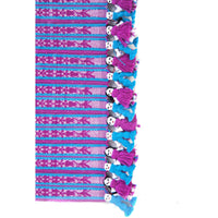 Tapete Miniatura Azul y Rosa / Textiles Mexican Folk Art Miniature Rug