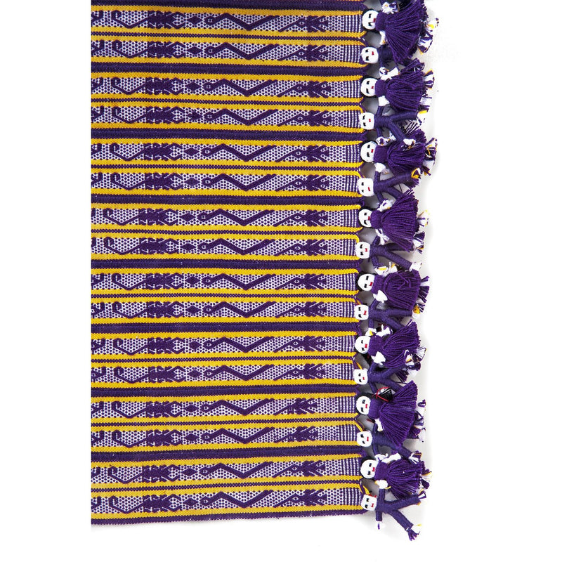 Tapete Miniatura Morado y Amarillo / Textiles Mexican Folk Art Miniature Rug