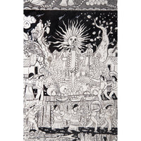 Ofrendas para mis muertos / Amate Paper Mexican Folk Art Painting Frame