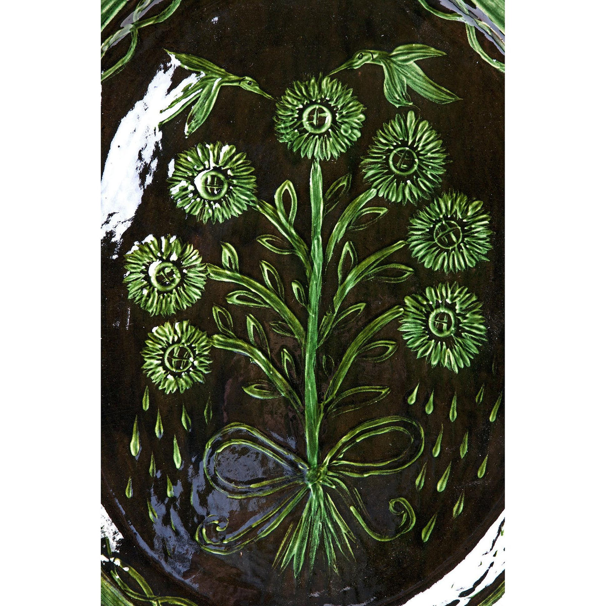 Charola Verde Vidriada / Ceramics Mexican Folk Art Clay