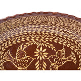 Charola Amarilla Vidriada con pajaros / Ceramics Mexican Folk Art Clay