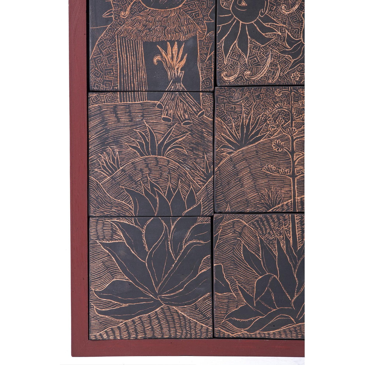 Historia del Mezcal / Ceramics Mexican Folk Art Clay Frame