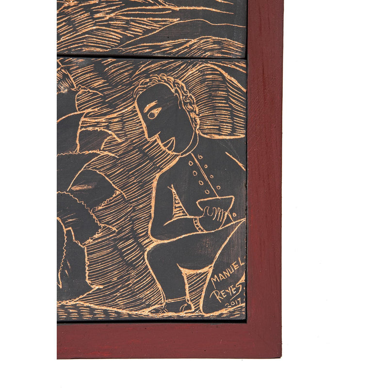 Historia del Mezcal / Ceramics Mexican Folk Art Clay Frame