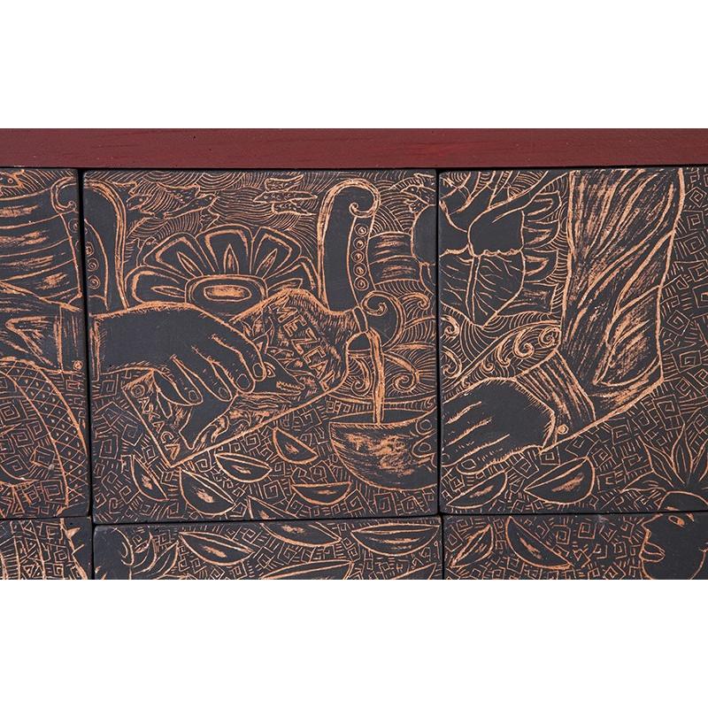 Historia del Mezcal / Ceramics Mexican Folk Art Clay Frame