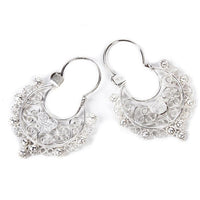 Arracadas Filigrana Corazon / Mexican Folk Art Silver Jewelry