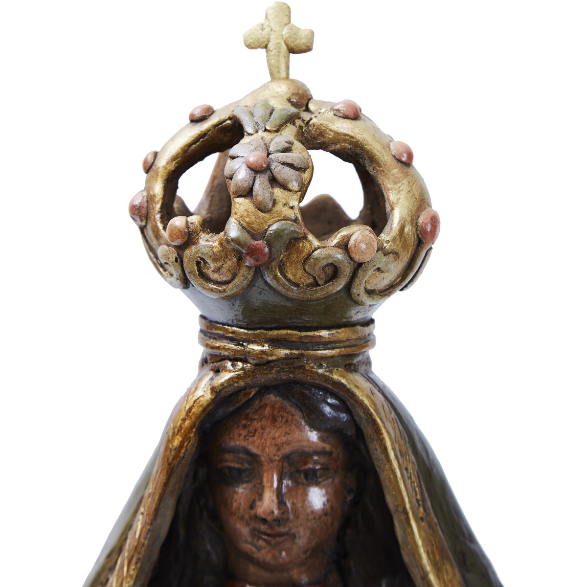 La Virgen del Carmen - Pottery & Ceramics - Mexican Folk Art Clay - Cactus Fine Art