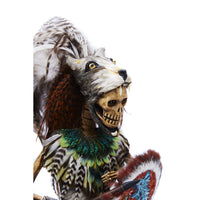 Emperador Ahuizotl - Mexican Folk Art  Featherwork and Ceramics - Cactus Fine Art