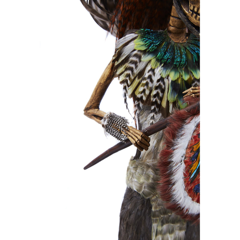 Emperador Ahuizotl - Mexican Folk Art  Featherwork and Ceramics - Cactus Fine Art