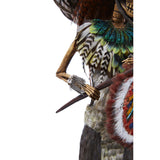 Emperador Ahuizotl - Mexican Folk Art  Featherwork and Ceramics - Cactus Fine Art