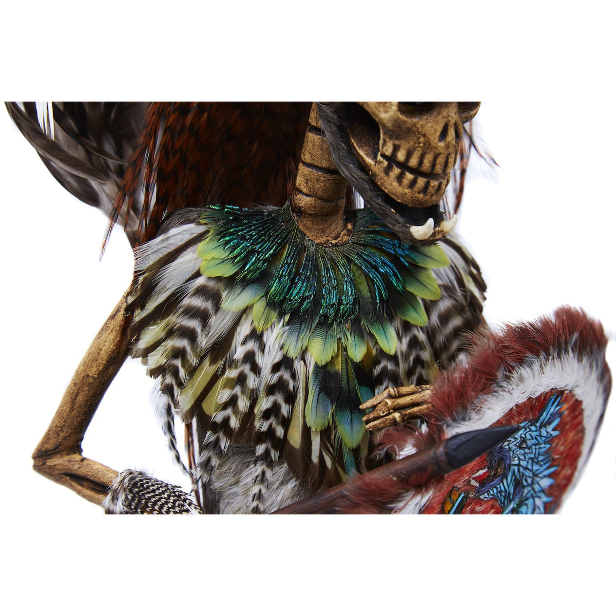 Emperador Ahuizotl - Mexican Folk Art  Featherwork and Ceramics - Cactus Fine Art
