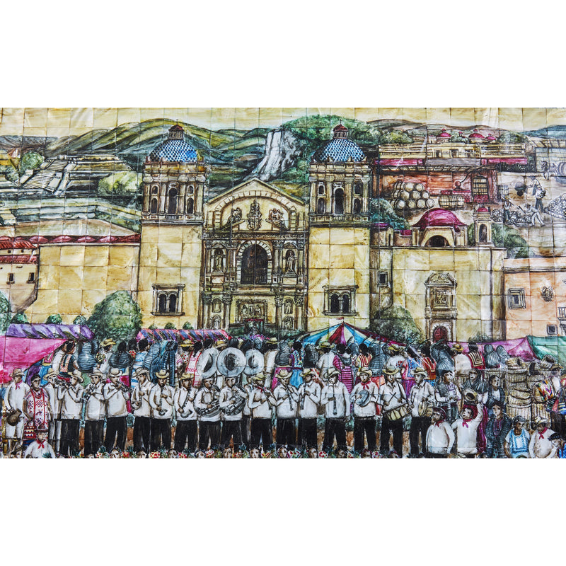 Mitote Folklórico - Inlay Nacre Frame - Mexican Folk Art- Cactus Fine Art