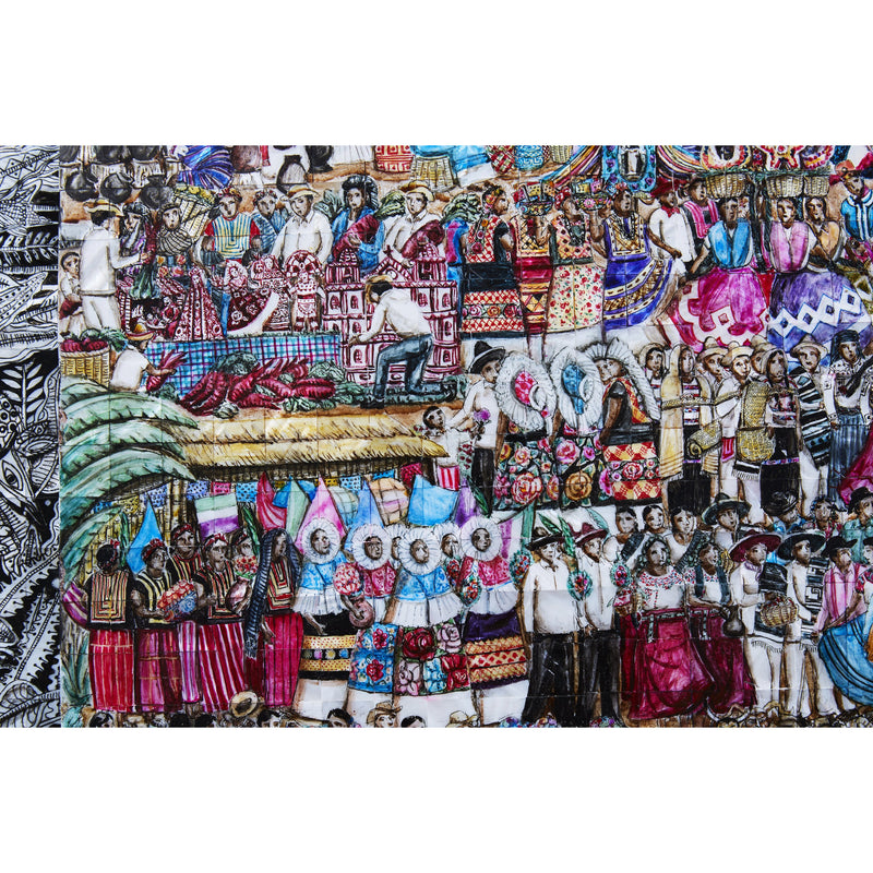 Mitote Folklórico - Inlay Nacre Frame - Mexican Folk Art- Cactus Fine Art