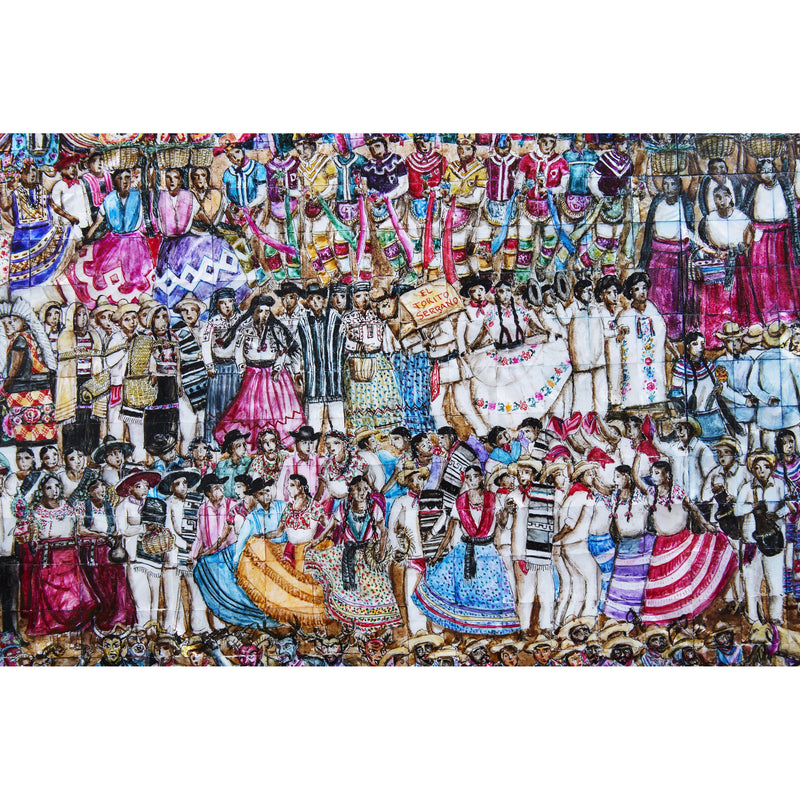 Mitote Folklórico - Inlay Nacre Frame - Mexican Folk Art- Cactus Fine Art