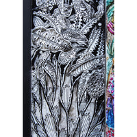 Mitote Folklórico - Inlay Nacre Frame - Mexican Folk Art- Cactus Fine Art