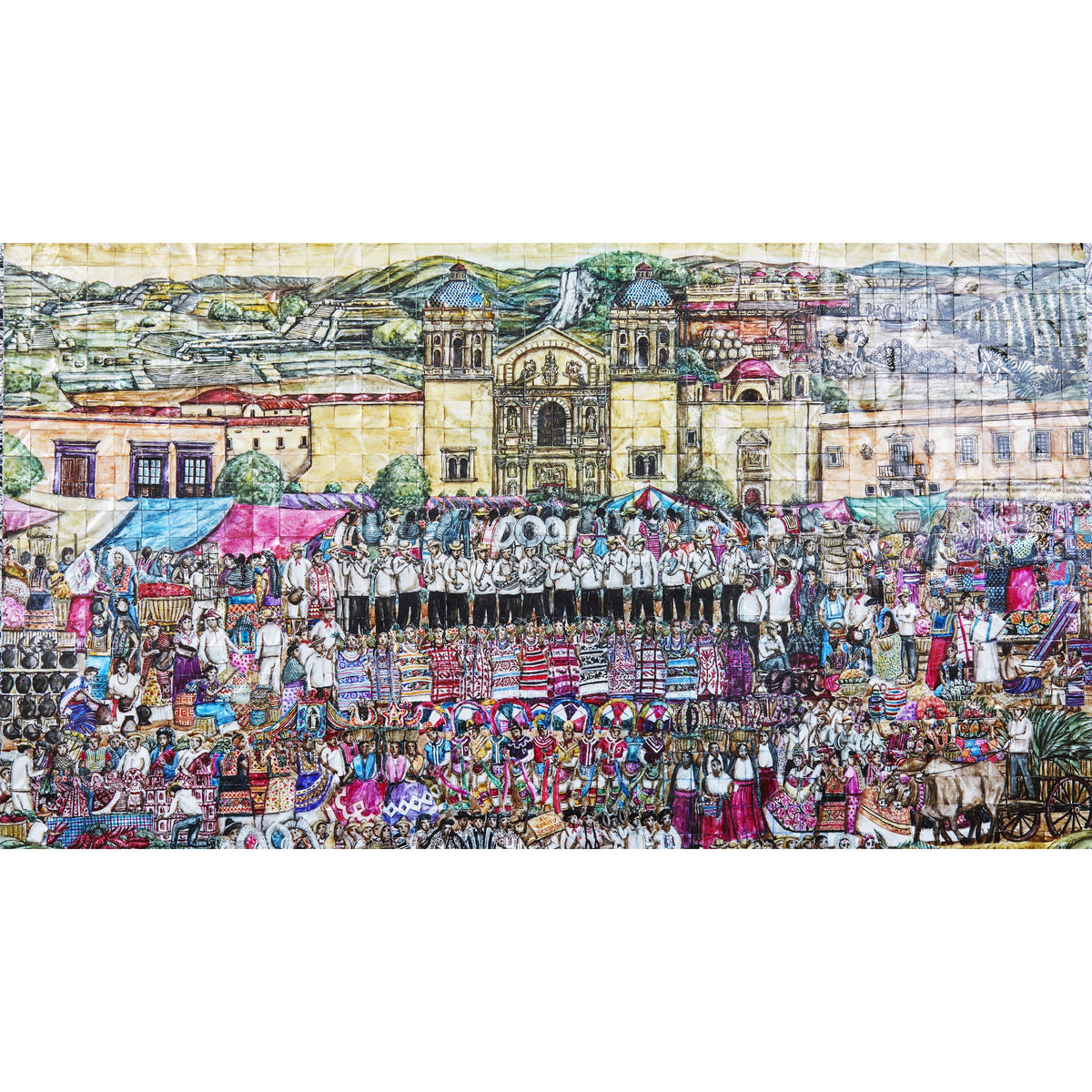 Mitote Folklórico - Inlay Nacre Frame - Mexican Folk Art- Cactus Fine Art