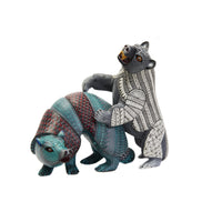 Armadillo vs Oso - Armadillo vs Bear Alebrije - Mexican Folk Art | Cactus Fine Art