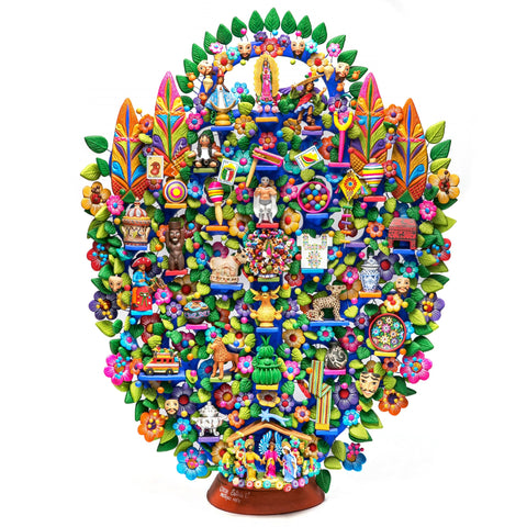 Arbol de las Artesanias / Ceramics Mexican Folk Art Clay Tree of Life
