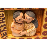 El Beso / Ceramics Mexican Folk Art Clay Frame