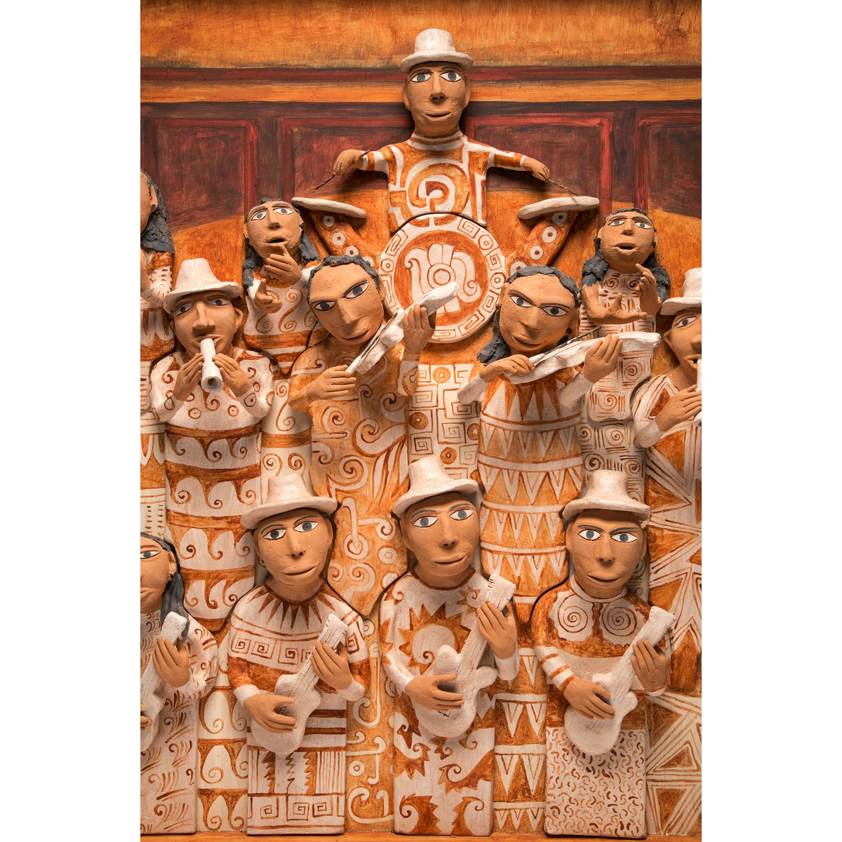 Banda de Yanhuitlan / Ceramics Mexican Folk Art Clay Frame