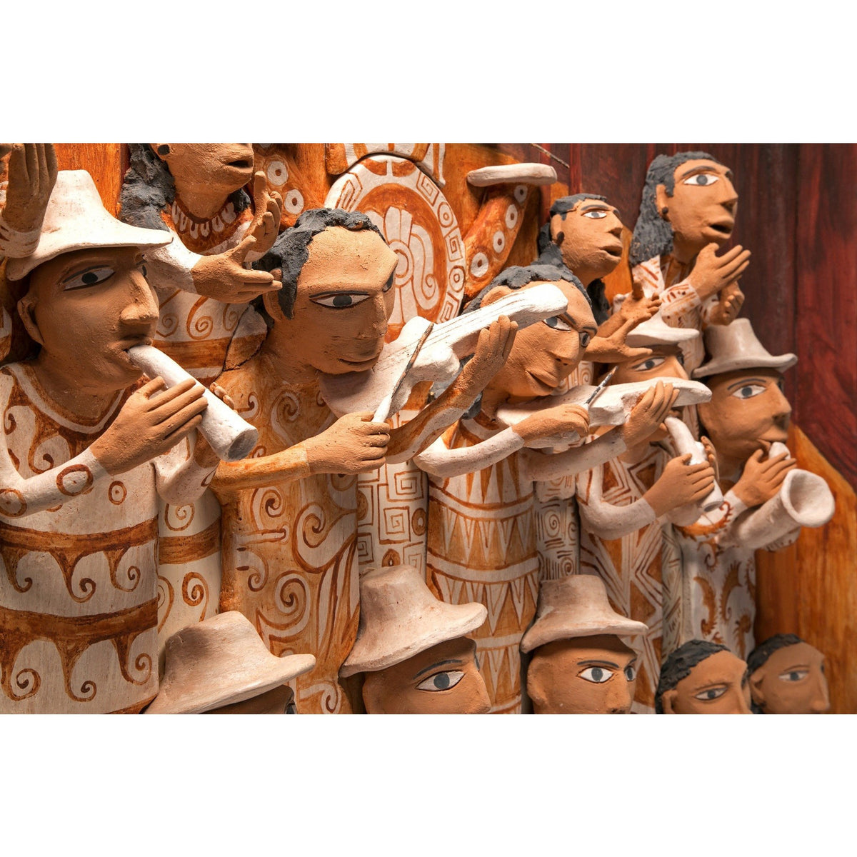 Banda de Yanhuitlan / Ceramics Mexican Folk Art Clay Frame