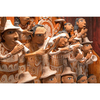 Banda de Yanhuitlan / Ceramics Mexican Folk Art Clay Frame