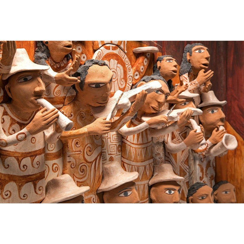 Banda de Yanhuitlan / Ceramics Mexican Folk Art Clay Frame