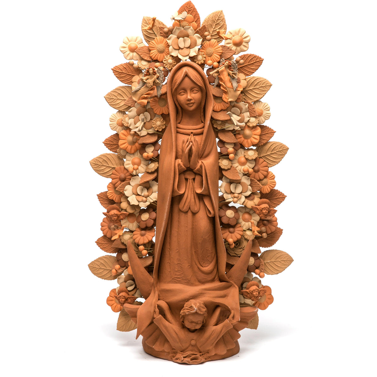 Virgen de Guadalupe / Ceramics Mexican Folk Art Clay