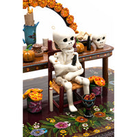Ofrenda Dedicada a los muertos / Woodcarving Lacquer Mexican Folk Art
