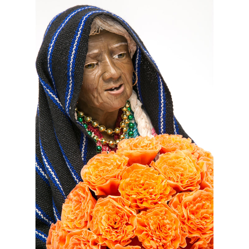 Vendedora de Xempatzuchil / Wax Sculpture Mexican Folk Art