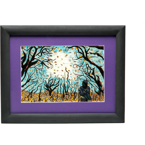 Fin del Viaje / Mexican Folk Art Featherwork Frame