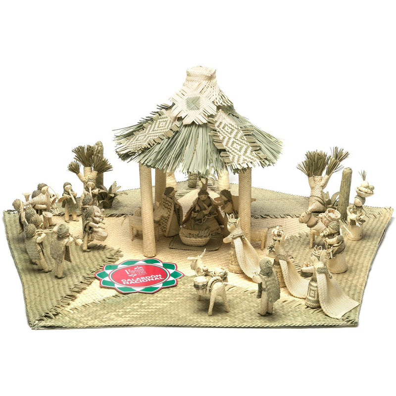 Nacimiento tejido en palma / Vegetable Fibers Mexican Folk Art Sculpture Nativity