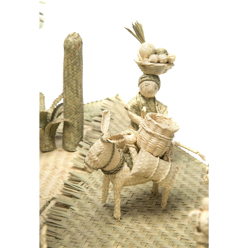 Nacimiento tejido en palma / Vegetable Fibers Mexican Folk Art Sculpture Nativity