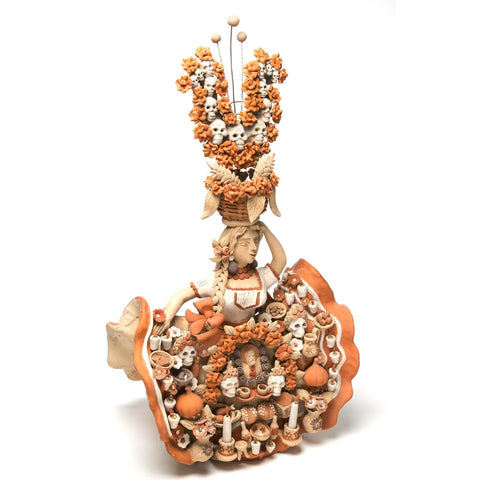 China Oaxaqueña con Altar de Muertos / Ceramics Mexican Folk Art Clay